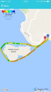Swim Route of the Middle Island Challenge 2016
