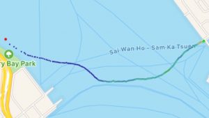 Actual Swim data after following the waypoints.